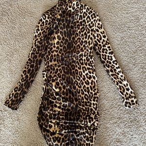 leopard print shein dress